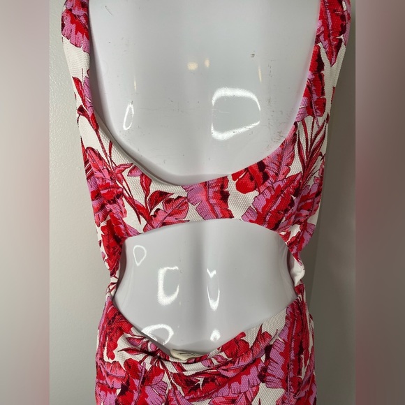 Jessica Simpson NWT XL Palm O Ring Floral Cutout Swimsuit Pictured AS IS - Picture 6 of 8